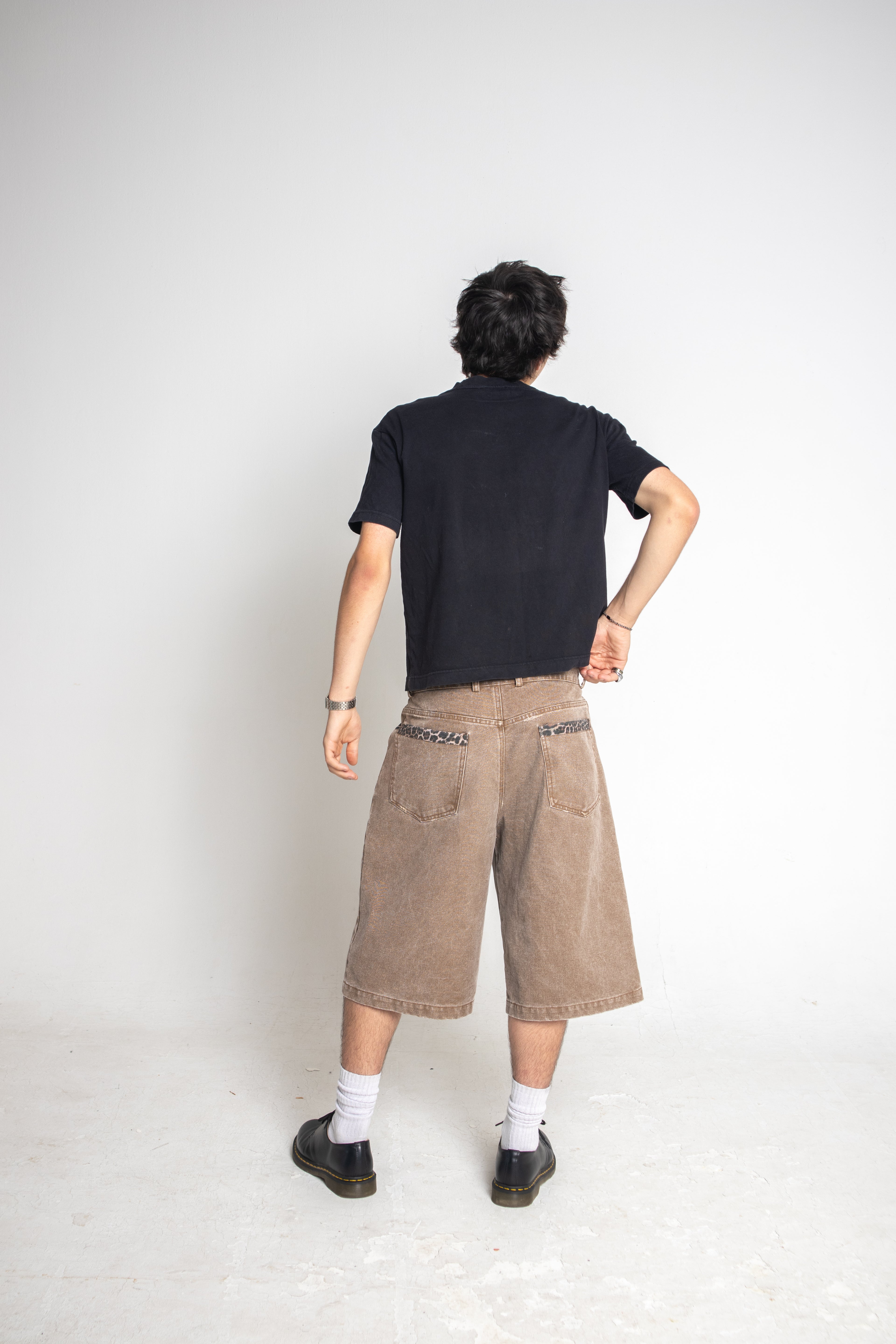 Pleated Leopard Shorts